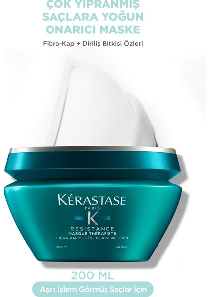 Resistance Masque Thérapiste Çok Yıpranmış Ve Aşırı Işlem Görmüş Saçlar Için Yoğun Onarıcı Saç Maskesi 200 ml 200 ml