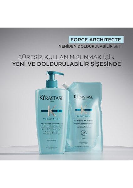 Resistance Bain Force Architecte Zayıf Ve Yıpranmış Saçlar Için Onarıcı Şampuan 500 ml