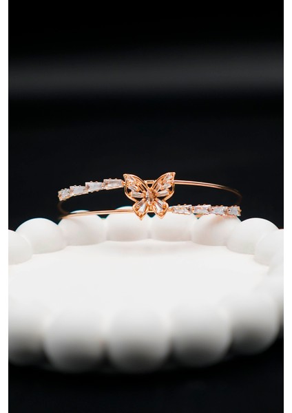 Zirkon Taşlı Kelebek Kadın Bileklik (Ayarlanabilir) indirimleri