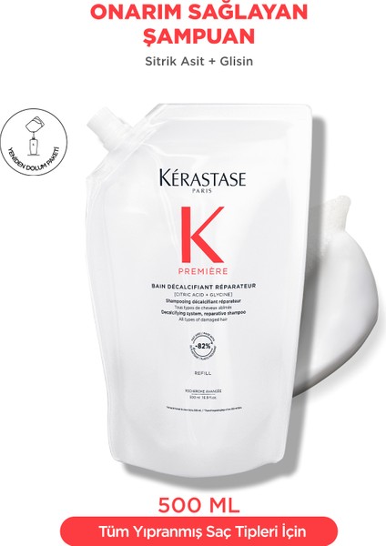 Premiere Première Bain Decalcifiant Reparateur Yıpranmış Saçlar Için Onarım Sağlayan Şampuan 500 ml 500 ml