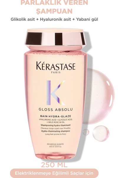 Gloss Absolu Elektriklenmeye Eğilimli Saçlar Için Parlaklık Veren Şampuan 250 ml
