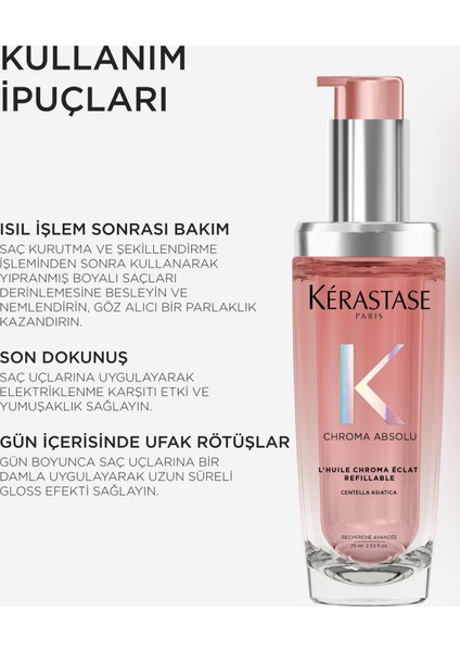 Chroma Absolu L'huile Chroma Eclat Boyalı Saçlar İçin Bakım Yağı 75 ml