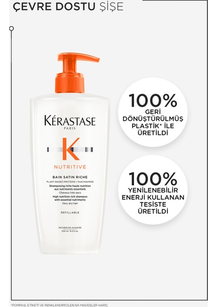 Nutritive Bain Satin Riche Yoğun Nemlendirici Şampuan 500 ml