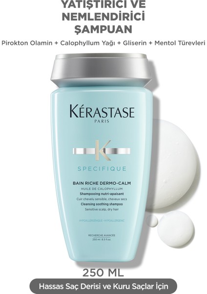 Specifique Bain Dermocalm Riche Kuru Saç Derisi Için Hassasiyet Karşıtı Şampuan 250 ml