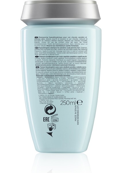 Specifique Bain Dermocalm Riche Kuru Saç Derisi Için Hassasiyet Karşıtı Şampuan 250 ml