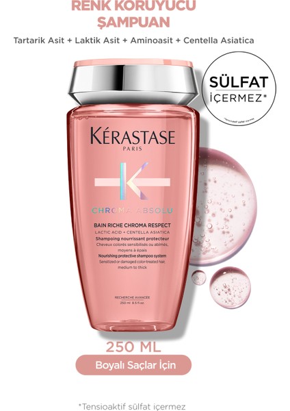 Chroma Absolu Bain Riche Boyalı Saçlar Için Besleyici Ve Koruyucu Şampuan 250 ml 250 ml