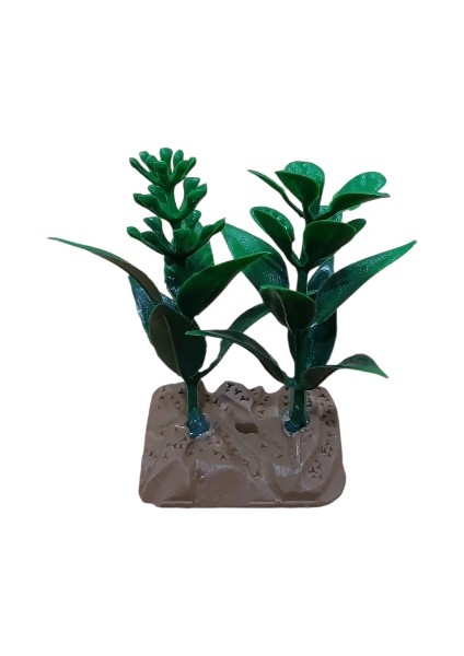 Akvaryum Yapay Bitki Süsü Kardelya Yeşil 8 cm