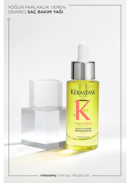 Premiere Huile Gloss Réparatrice Yoğun Parlaklık Veren Onarıcı Saç Bakım Yağı 30 ml 30 ml