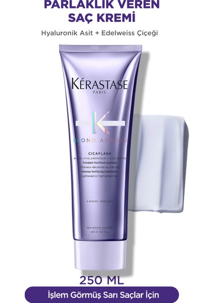Blond Absolu Cicaflash Sarı Saçlar Için Parlaklık Veren Durulanan Saç Bakım Kremi 250 ml 250 ml