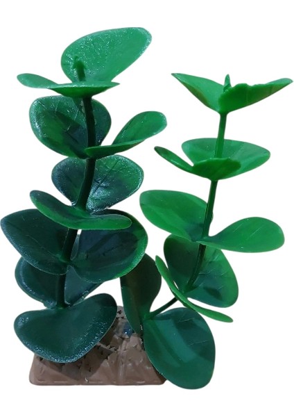 Akvaryum Yapay Bitki Süsü Büyük Nilüfer Yeşil 11 cm