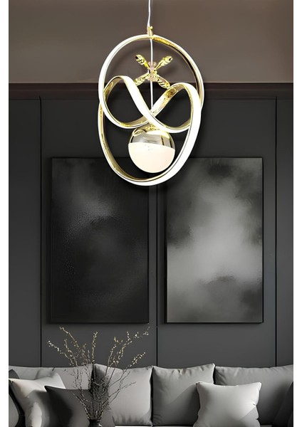 Asya Gold 3 Renk Modern Sarkıt LED Avize