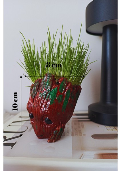 Çim Adam Saçlarını Kes,tarzını Göster.topraklı Özel Tasarım –eğlenceli Saksı Seti fiyatları
