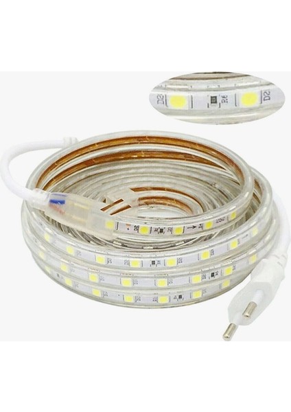 Hortum Esnek Serit LED Gün Isigi + 220V Fiş 1,2,3,4,5,10,15,20,25,50,100 Metre