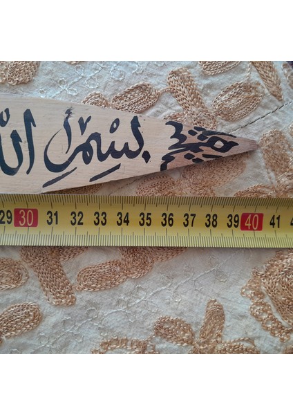 Üzeri El Yazma Ahşap Kaşık