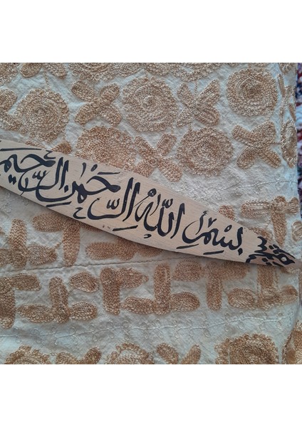 Üzeri El Yazma Ahşap Kaşık modelleri