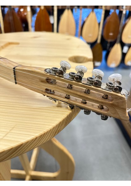 Kısa Sap Yarı Profesyonel Gitar Burgulu Zeytin Bağlama 40 Tekne indirimleri