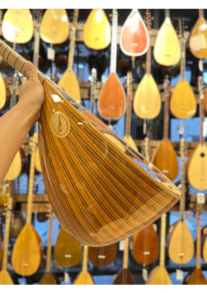 Kısa Sap Yarı Profesyonel Gitar Burgulu Zeytin Bağlama 40 Tekne