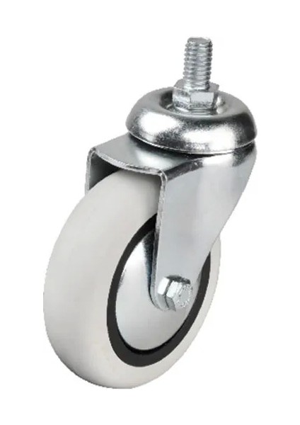 352 - 75X25 mm Pvc Makaralı Vidalı Teker 4 Adet