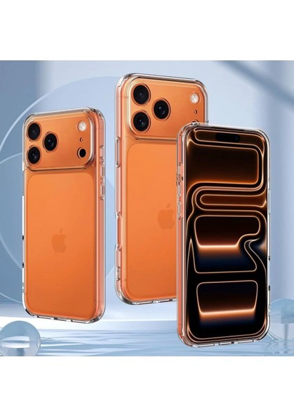 iPhone 17 Pro Kılıf Şeffaf Esnek Clear Sararmaz Silikon + Kırılmaz 3D Ekran Cam Koruyucu 2ın1 Set fiyatları