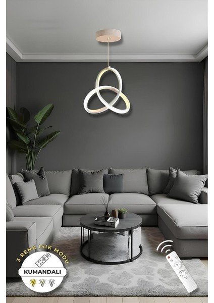 Alex White Kumandalı 3 Renk Modern Sarkıt LED Avize fiyatları