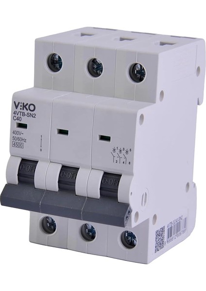 4VTB-3C40 Otomatik Sigorta 4,5ka C Tipi 3 Kutup 40A fiyatları
