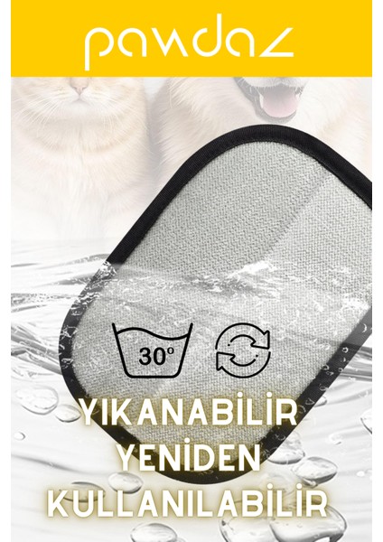 Elektrostatik Tüy Toplama Eldiveni – Kalın Tabanlı Kedi Köpek Tüy Kıl Temizleyici Rulo Bant Fırça
