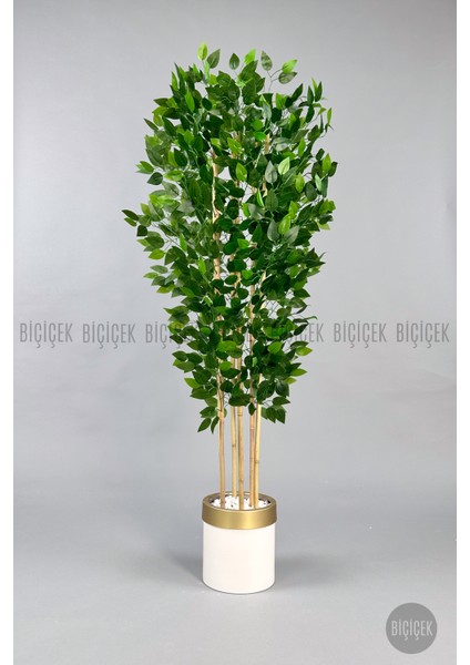 Yapay Benjamin Ağacı 170CM Krem Metal Saksıda Gold fırsatları