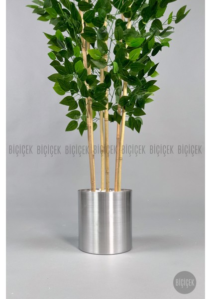 Yapay Benjamin Ağacı 170CM Gümüş Metal Saksıda fırsatları