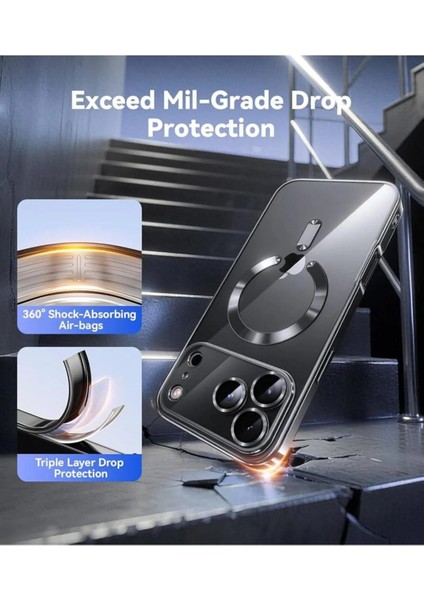 iPhone 17 Pro Max Kılıf Magsafe Manyetik Kamera Lens Cam Korumalı + Kırılmaz Ekran Cam Koruyucu Set fırsatları