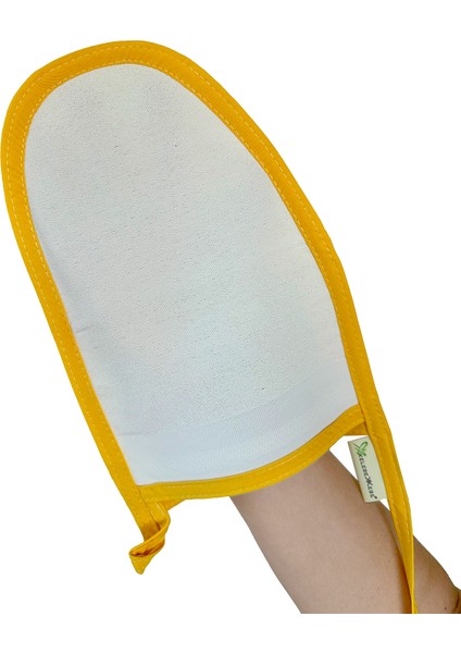 Kalın Banyo Kesesi, Hamam Kesesi, Duş Kesesi, Vücut Kesesi Sarı Kenar Biyeli fiyatları