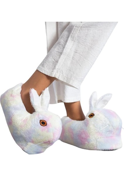 Mece Spor Panduf Peluş Tavşanlı Panduf Kışlık Ev Ayakkabısı (Hediyelik)