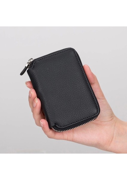 Elvis Deri Erkek Cüzdan FL01 Siyah
