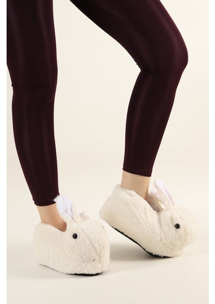 Mece Spor Panduf Peluş Tavşanlı Panduf Kışlık Ev Ayakkabısı (Hediyelik)