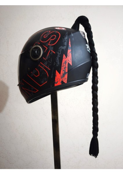 Motor & Motosiklet Siyah Tek Örgü Saç Kask Dış Aksesuar modelleri