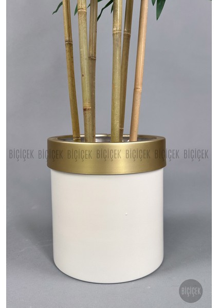 Yapay Bambu Ağacı 170CM Krem Metal Saksıda Gold fiyatları