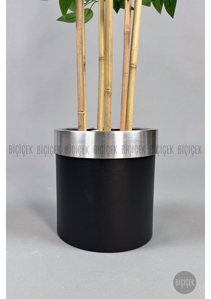 Yapay Benjamin Ağacı 170CM Siyah Metal Saksıda Gümüş fiyatları