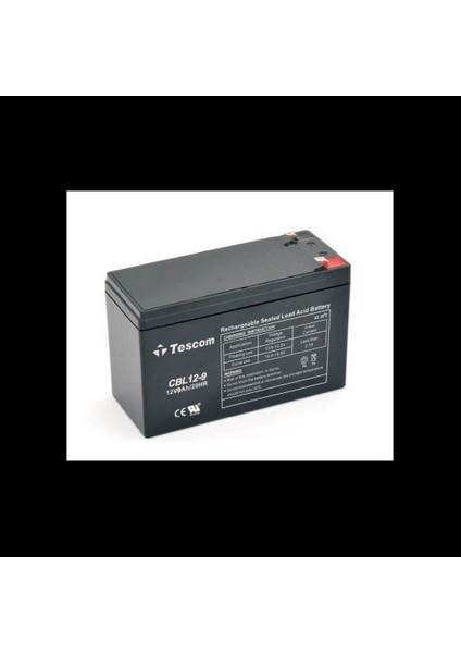 Combatt, CBL12-9, 12V 9AH, Bakımsız, Kuru Akü. Ups Için Uygundur. (100012238)