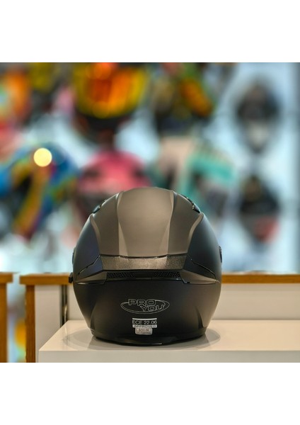 Proyou Yazlık Vizörlü Motosiklet Kaskı Mat Siyah modelleri