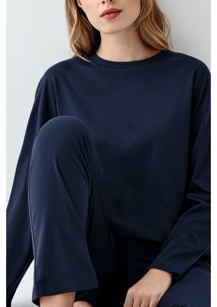 3407-S Kadın Uzun Kol Pijama Takım modelleri