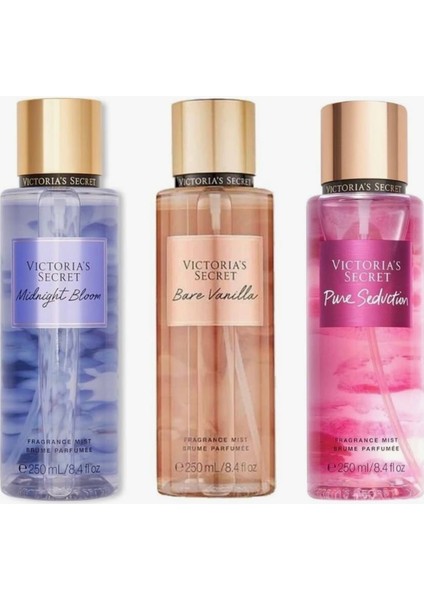 Midnight Bloom-Bare Vanilla-Pure Seduction Vücut Spreyi