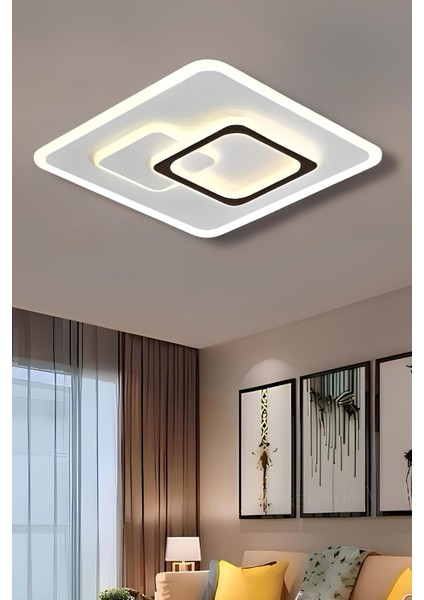 Karo White 3 Renk Modern Plafonyer LED Avize