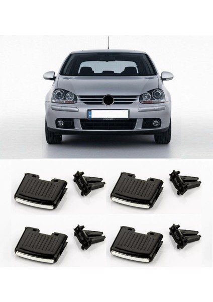 Volkswagen Golf 5 Mk5 2004-08 Uyumlu Ön Havalandırma Sağ Sol Dönüş Tuşu Yön Klipsi 4 Adet 1K0819709