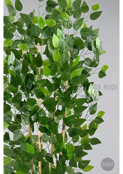 Yapay Benjamin Ağacı 140CM Krem Gold Metal Saksıda modelleri