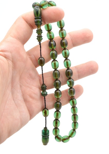 Usta Işi Sistemli Beyzi Kesim Mavi Katalin Tesbih modelleri