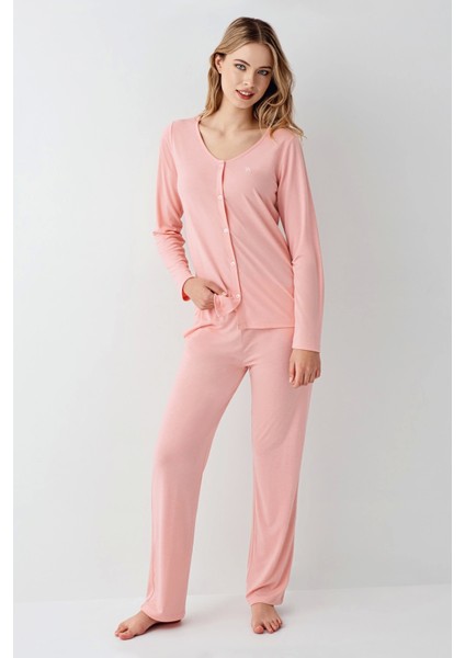 3460-S Kadın Uzun Kol Pijama Takım modelleri
