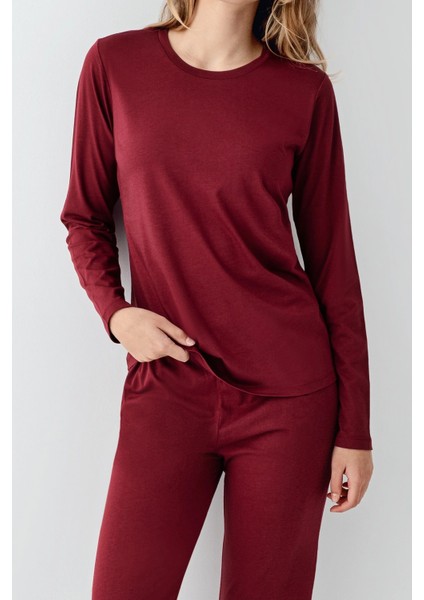 3446-S Kadın Uzun Kol Pijama Takım modelleri