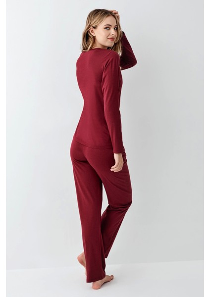 3446-S Kadın Uzun Kol Pijama Takım fırsatları