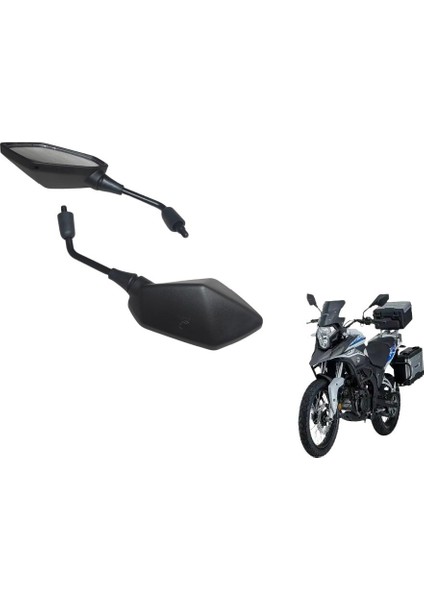Motosiklet Ayna Takımı Uzun Kol Geniş Açı - Mondial RX3I Evo
