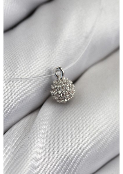 Misineli Topcuk Model Gümüş Renk Hayalet Kolye - TJ-BKO10502