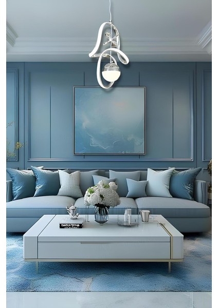 Noel Krom 3 Renk Modern Sarkıt LED Avize fiyatları